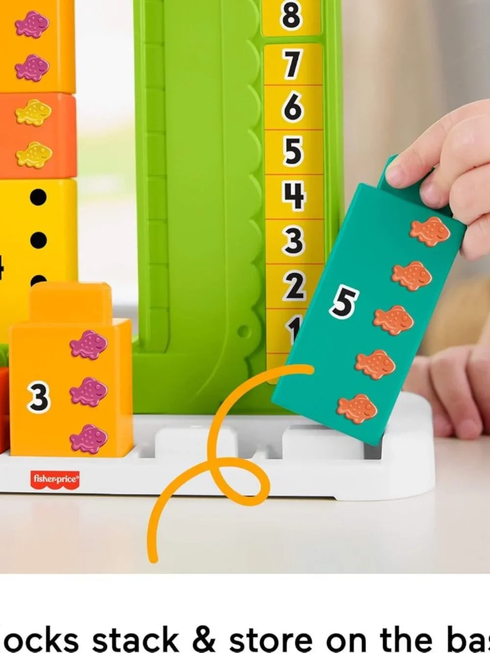 NEW Fisher-Price Alligator Counting Activity with 10 Stacking Blocks Preschool L